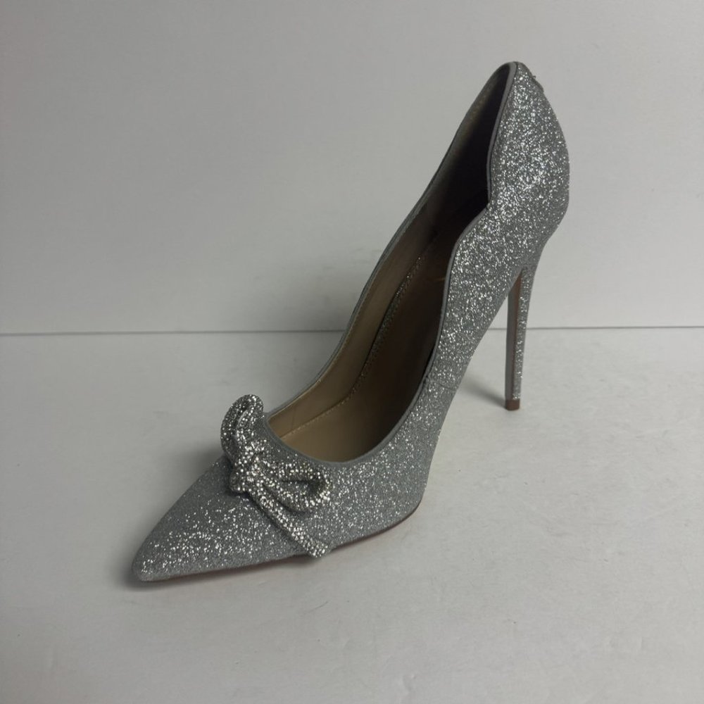 Sam Edelman Womens Deela Pump Heel Silver Size 8 M - Picture 2 of 6